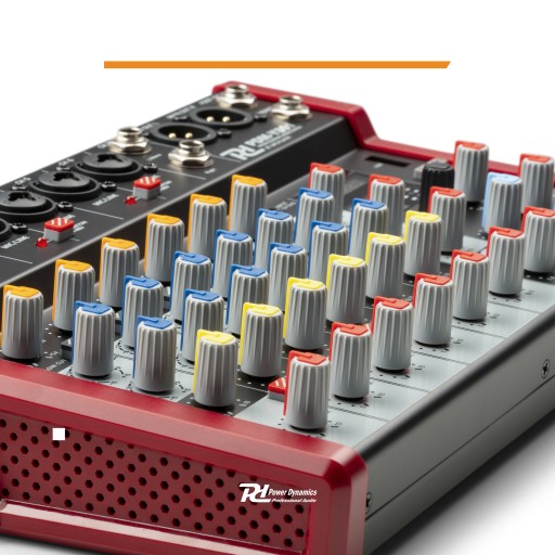 8-канальный студийный микшер PDM-Y801 BT phantom +48V Power Dynamics