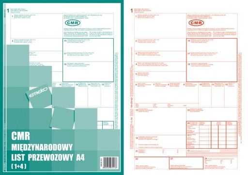 CMR PRINT A4 СПИСОК МЕЖДУНАРОДНЫХ ПЕРЕВОЗОК EMEKO