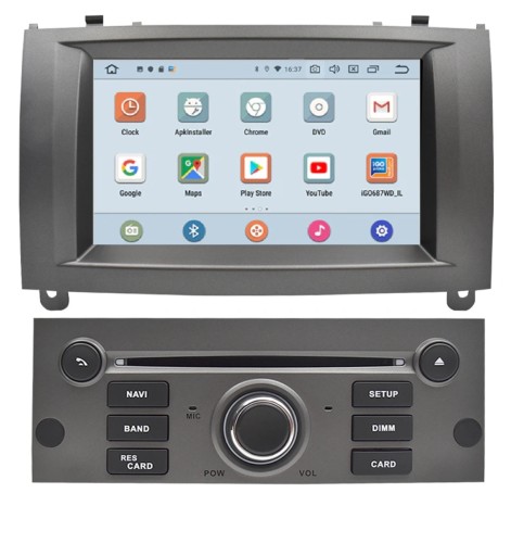 РАДИОНАВИГАЦИОННЫЙ PEUGEOT 407 ANDROID 64/4ГБ+КАМЕРА