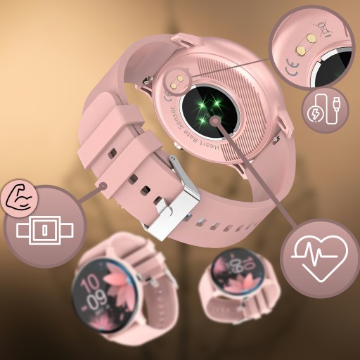SMARTWATCH ZEGAREK DAMSKI WODOODPORNY IPS WYŚWIETLACZ PL APLIKACJA SPORT