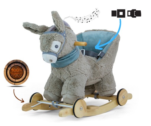 Качалка-качалка DONKEY 2in1 RIDE-OVER, детская качелька-качалка-качалка для лошади