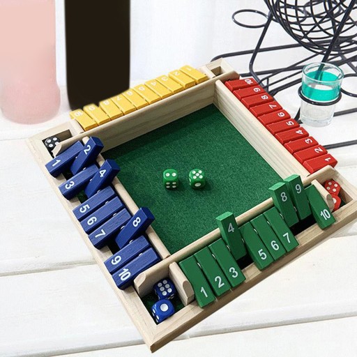 Настольная игра Shut The Box ( ) Для взрослых, 4-сторонняя деревянная