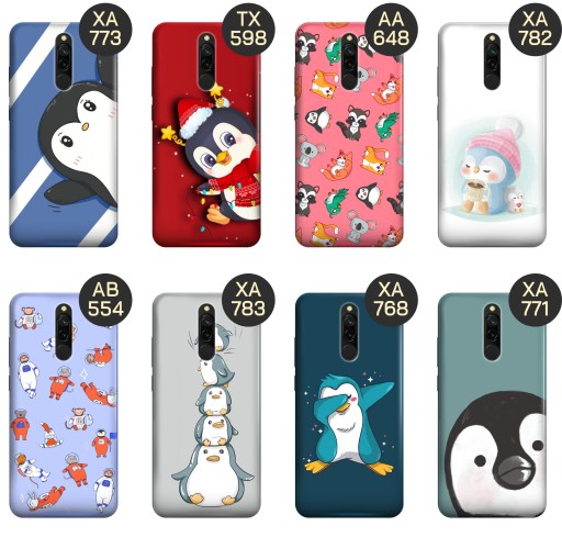 ETUI DO XIAOMI REDMI 8 WZORY PINGWINEK PINGWIN HAPPY FEET OBUDOWA POKROWIEC