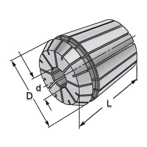 Tulejka zaciskowa ER32 6 mm PRECYZYJNA 0,005 KOSZYCZEK CNC DIN6499
