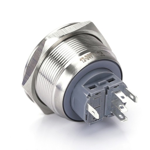 PRZYCISK MONOSTABILNY WANDALOODPORNY 250V 5A 28x35MM CZERWONY