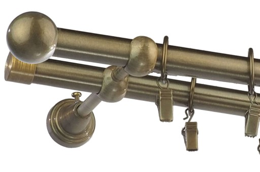 Карниз металлический, диаметр 19, двойной, 450 см.
