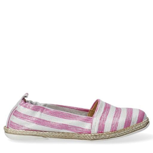 Arturo Vicci Espadryle różowo srebrne 38