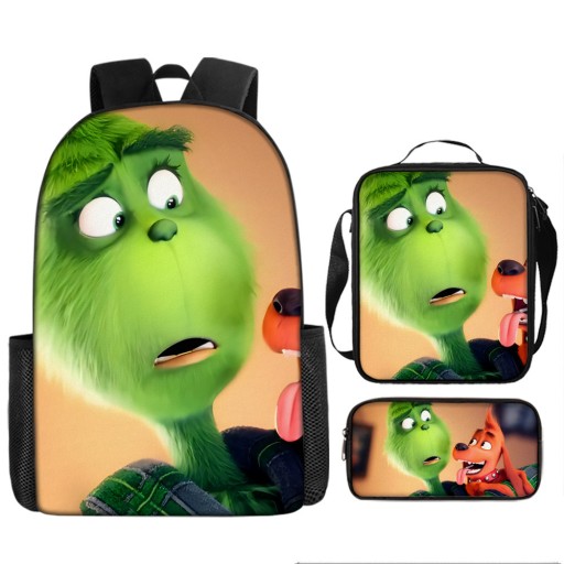 НОВЫЙ ШКОЛЬНЫЙ НАБОР The Grinch, РЮКЗАК А4, СУМКА-ПЕНАЛ, высокое качество