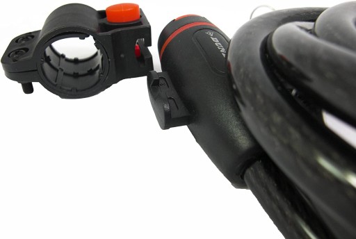 Замок велосипедный спиральный Dunlop с ключом 1,2х180