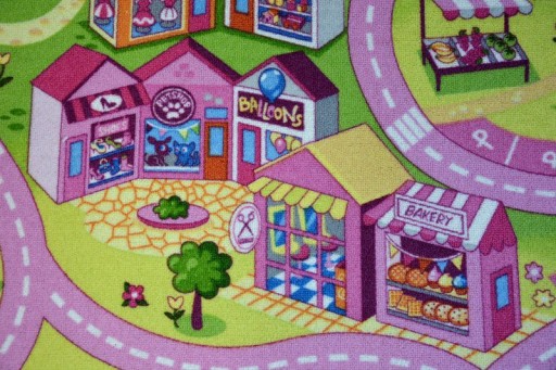 Dywan dziecięcy SWEET TOWN DLA DZIEWCZYNKI ULICZKI MIASTO DROGI 100x400 cm