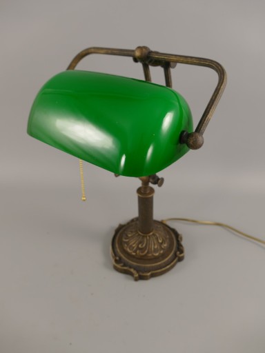 Lampa Gabinetowa Bankier 45 cm Bankierka Zielona