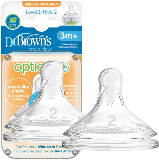 Соска-пустышка DRBROWNS Natural Flow Level 2 3 м+ 2 шт.