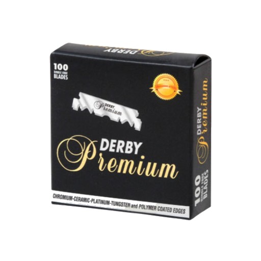 ЛЕЗВИЯ ДЛЯ БРИТВЫ DERBY Premium, половинки, 100 шт.