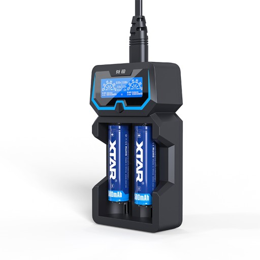Зарядное устройство для литий-ионных аккумуляторов XTAR X2 20700 21700 закреплено