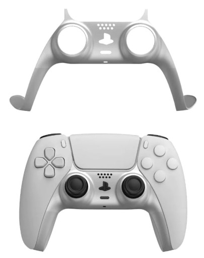 ДЕКОР СЕРЕБРЯНОЙ ВСТАВКИ ПЕРЕДНЕЙ ПАНЕЛИ ДЛЯ PS5 PLAYSTATION 5 PAD CASE