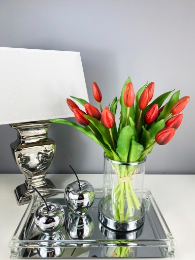 BUKIET TULIPANÓW 7 TULIPANY GUMOWANE MALINOWY RÓŻ