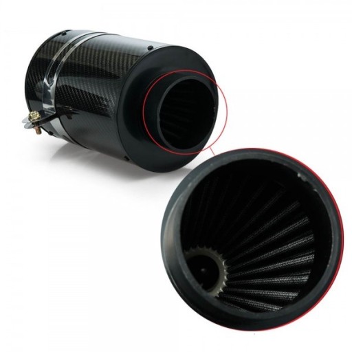 СИСТЕМА ВБОРА УГЛЕРОДА, КОНУСНЫЙ ФИЛЬТР ВОЗДУШНОЙ КОРОБКИ 76MM 1