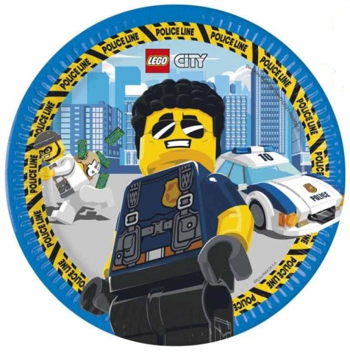 НАБОР КРУЖЕК, ТАРЕЛОК, LEGO CITY, LEGO BRICKS, BIRTHDAY, 16 шт.