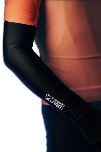 Rękawki Ocieplacze Kolarskie Prawie.PRO Czarne Unisex Slim