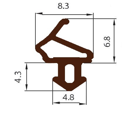 10x оконный уплотнитель KAL-8 ALUPLAST
