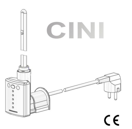 Электрический обогреватель для радиатора QSX 900W белого цвета Cini
