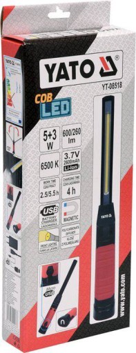 Yato YT-08518 Aku Led Cob Workshop Лампа 5 Вт