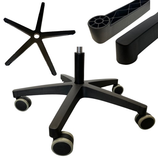 Массивный офисный стул ЧЕРНЫЙ CHAIR BASE, прочный, БОЛЬШОГО диаметра. 70 см