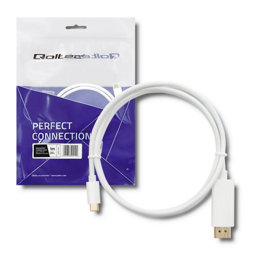 Qoltec Альтернативный режим USB 3.1 тип C штекер - Displayport штекер 5K, 1м