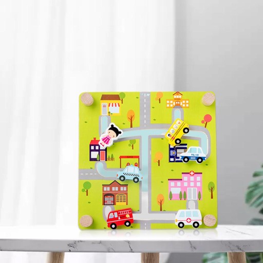 Puzzle dla dzieci Drewniana gra planszowa labirynt Zabawka dla przedszkolaków Zabawka podróżna ruch oceaniczny