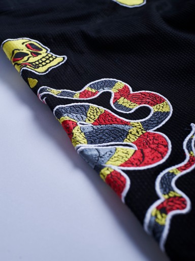 MANTO GI KIMONO BJJ JIU-JITSU coral czarne A3
