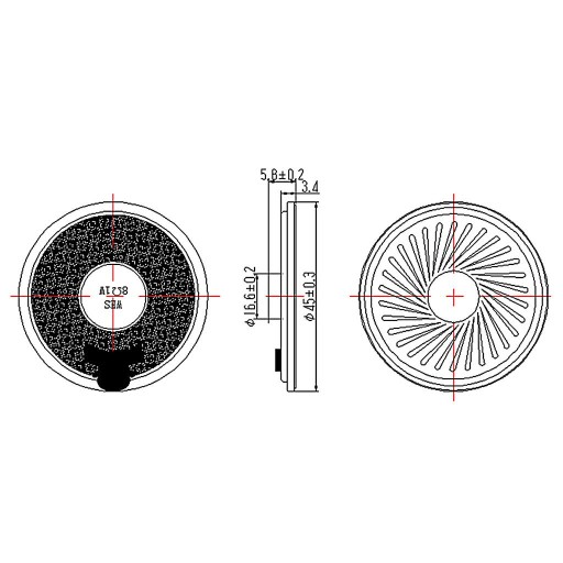 Okrągły wewnętrzny głośnik 8Ohm 0.5W