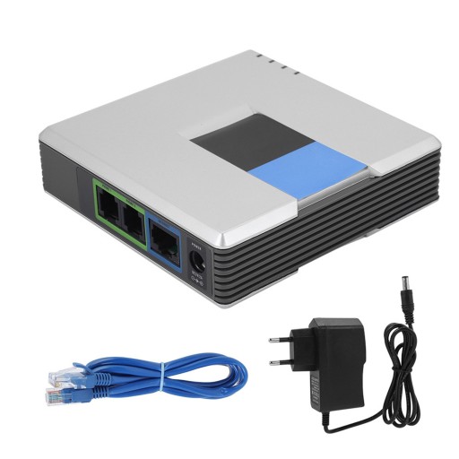 VOIP ШЛЮЗ 2-ПОРТОВЫЙ ДЛЯ ПЕРЕДАЧИ ГОЛОСОВ ПО IP 100-240В