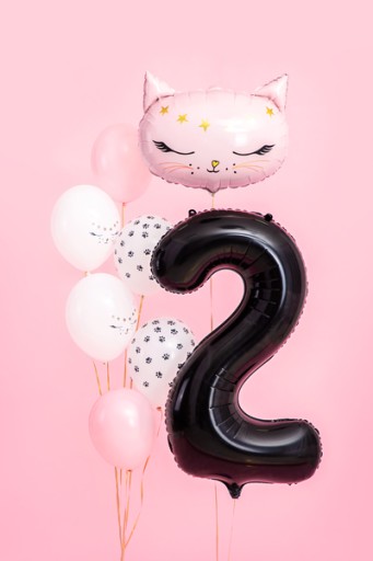 Фольгированный шар №3, черный, 86 см.