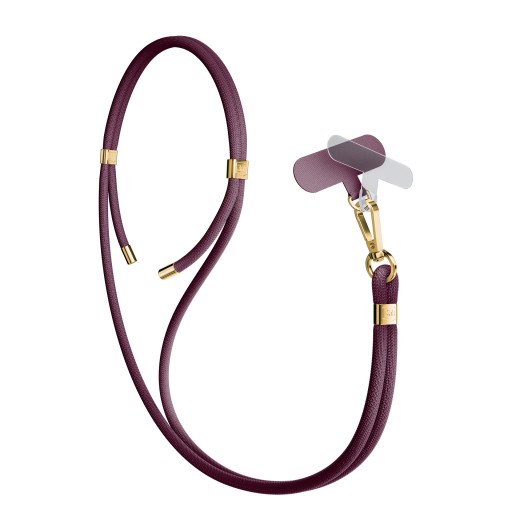 Fioletowa regulowana smycz na szyję do telefonu/smartfona3mk EasyClip Elite