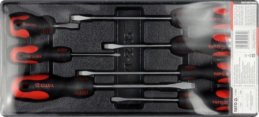 YATO YT-5535 ПЛОСКИЕ ОТВЕРТКИ С ВСТАВКОЙ В ЯЩИК