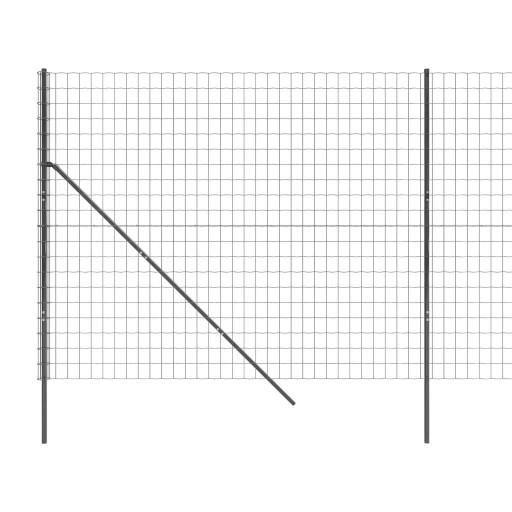 OGRODZENIE Z SIATKI DRUCIANEJ ANTRACYTOWE 1,8X25M