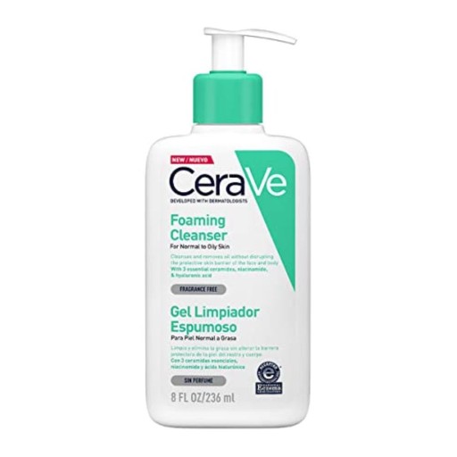 CERAVE CLEANSING FOAMING GEL ДЛЯ НОРМАЛЬНОЙ И ЖИРНОЙ КОЖИ (ПЕНКА ДЛЯ ОЧИЩЕНИЯ) - V