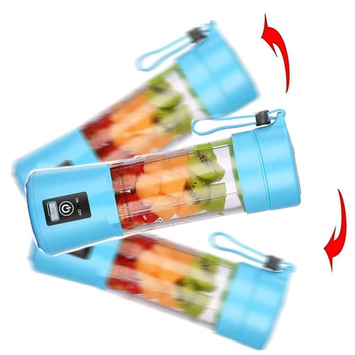 BLENDER SHAKER MIKSER ELEKTRYCZNY PRZENOŚNY 380ML KUBEK DO WYCISKANIA SOKU