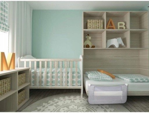 ПЕРИЛОК ДЛЯ ДЕТСКОЙ КРОВАТИ 90 СМ INTERBABY STARS СЕРЫЙ