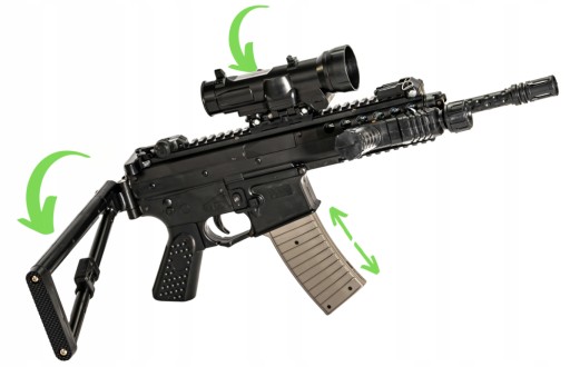 KARABIN SUBKARABINKA PDW METALOWY NA KULKI REPLIKA + KULKI 800 szt. GRANAT
