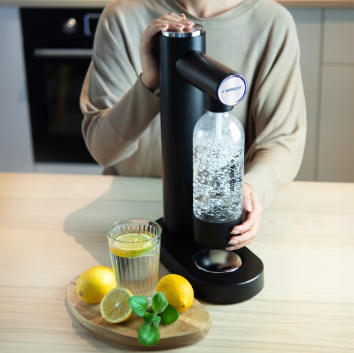Wessper Soda Maker черный сатуратор для газированной воды, картридж CO2+бутылка