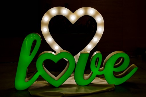 Napis 3D LOVE podświetlany LED RGB wesele | 77 cm