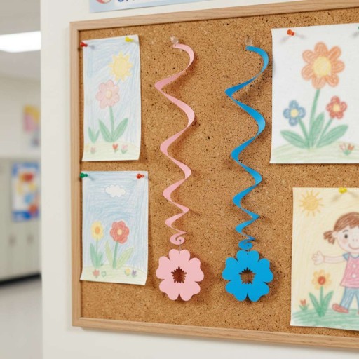 Весенние украшения для детского сада и школы HANGING FLOWERS x6