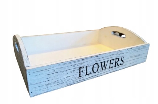 TACA DREWNIANA FLOWERS 29X19CM