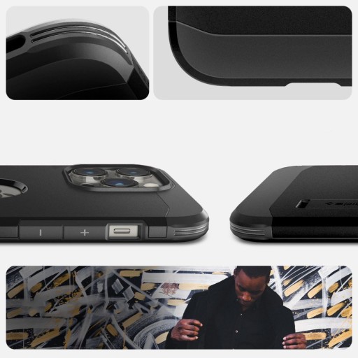 Чехол MagSafe Spigen Tough Armor MagFit — чехол MagSafe для iPhone 14 Pro Max (черный)
