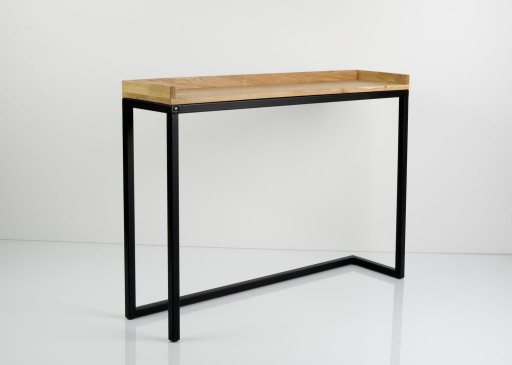 KONSOLA 100 CM RUSTYKALNA DREWNO LITE DĄB SKD-94