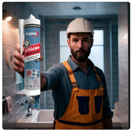 Silikon Sanitarny SOPRO Uszczelniający Uniwersalny 310ml Jaśmin 28 Beżowy