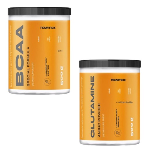 nowmax BCAA GLUTAMINA REGENERACJA AMINOKWASY 1000 g