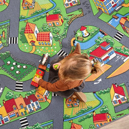 DYWAN 200x250 DROGI WIEŚ ULICE MIASTO FARMA CARS