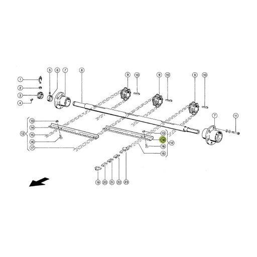 Наклонная питающая планка левая Claas 650864.2 JAG